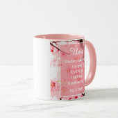 Floral U Initial Mug | Personalized Name & Traits マグカップ (正面右)