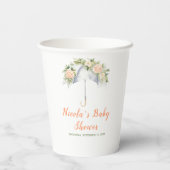 Floral Umbrella Baby Shower 紙コップ (裏面)