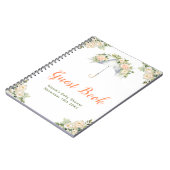 Floral Umbrella Baby Shower Guest Book ノートブック (左側)