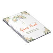 Floral Umbrella Bridal Shower Guest Book ノートブック (右側)