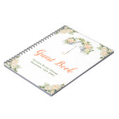 Floral Umbrella Bridal Shower Guest Book ノートブック (左側)