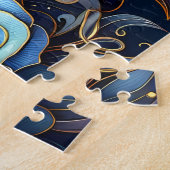 Floral Unicorn Night Fantasy ジグソーパズル (側面)