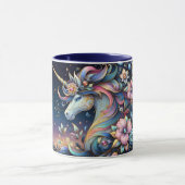 Floral Unicorn Night Fantasy マグカップ (中央)