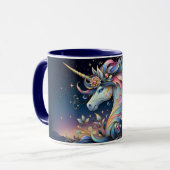 Floral Unicorn Night Fantasy マグカップ (正面左)