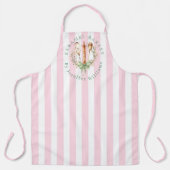 Floral Utensils Cooking Bakery Name Apron エプロン (正面)