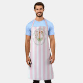 Floral Utensils Cooking Bakery Name Apron エプロン (着用した状態)