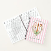 Floral Utensils Cooking Bakery Recipe Notebook ノートブック (内部)
