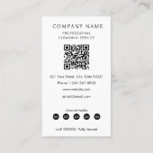 Floral Vacuum Cleaner Cleaning Services Modern 名刺 (裏面)