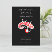 Floral Vector Art Poster – Retro Folk Flower Desig セーブザデート (スタンド正面)