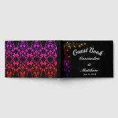 Floral Vines in Neon Black Background Guest Book ゲストブック (全面)
