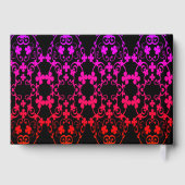 Floral Vines in Neon Black Background Guest Book ゲストブック (裏面)