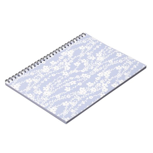 Floral Vines (Periwinkle) ノートブック (左側)