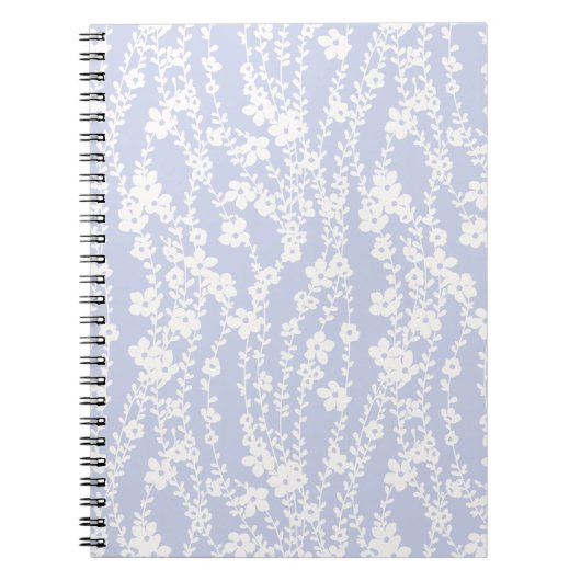 Floral Vines (Periwinkle) ノートブック (正面)