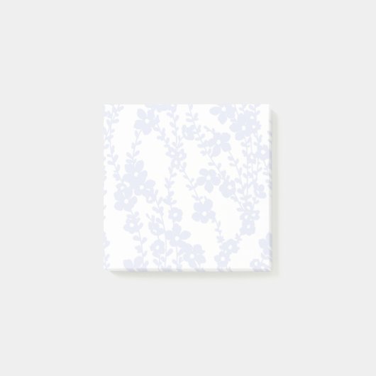 Floral Vines (White - Periwinkle) ポストイット (正面)