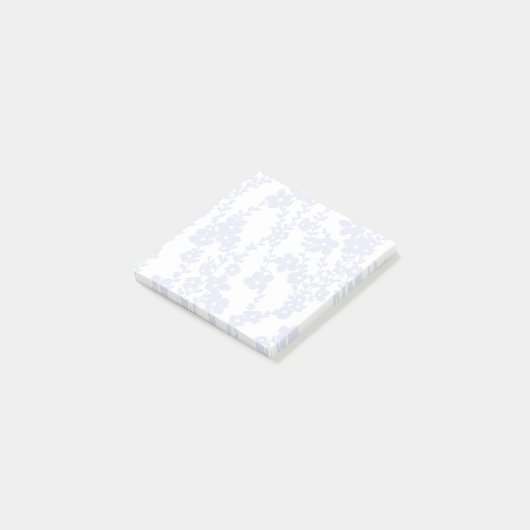 Floral Vines (White - Periwinkle) ポストイット (アングル)