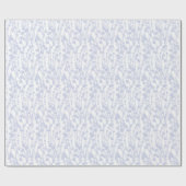 Floral Vines (White - Periwinkle) ラッピングペーパー (フラット)