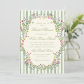Floral Vintage Bridal Shower Invitation: Editable  招待状 (スタンド正面)