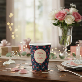 Floral Vintage “Cheers to [Name]” Paper Cups 紙コップ