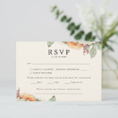 Floral Vintage Eucalyptus Roses Menu Choice RSVP (スタンド正面)