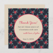 Floral Vintage Flat Thank You Card サンキューカード (正面/裏面)
