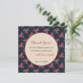 Floral Vintage Flat Thank You Card サンキューカード (スタンド正面)