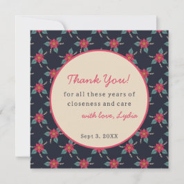 Floral Vintage Flat Thank You Card サンキューカード