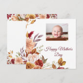 Floral Vintage Mother's Day Card - Elegant 招待状 (正面/裏面)