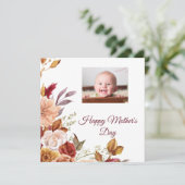 Floral Vintage Mother's Day Card - Elegant 招待状 (スタンド正面)