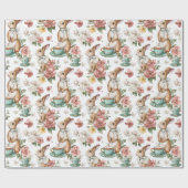 Floral Vintage Rabbits | Easter Wrapping Paper ラッピングペーパー (フラット)