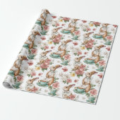 Floral Vintage Rabbits | Easter Wrapping Paper ラッピングペーパー (アンロールド)