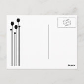 Floral Vintage rot red ポストカード (裏面)