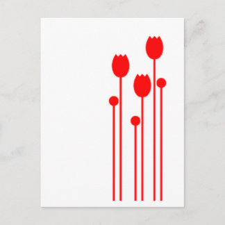 Floral Vintage rot red ポストカード