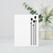 Floral Vintage schwarz ポストカード (スタンド正面)