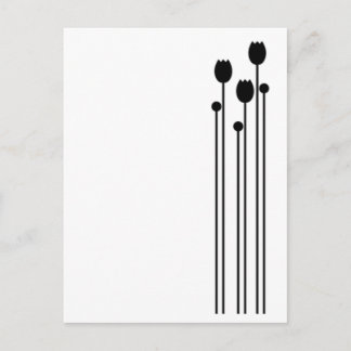 Floral Vintage schwarz ポストカード