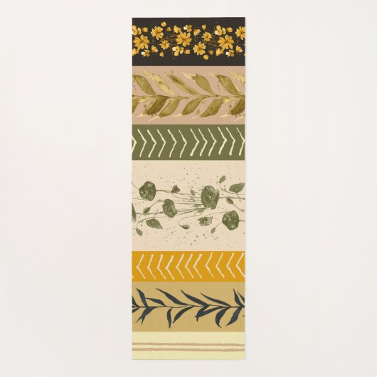 Floral Vintage Stripes ヨガマット (裏面)
