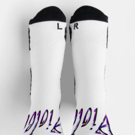 Floral Violet Name, Crew Socks ソックス