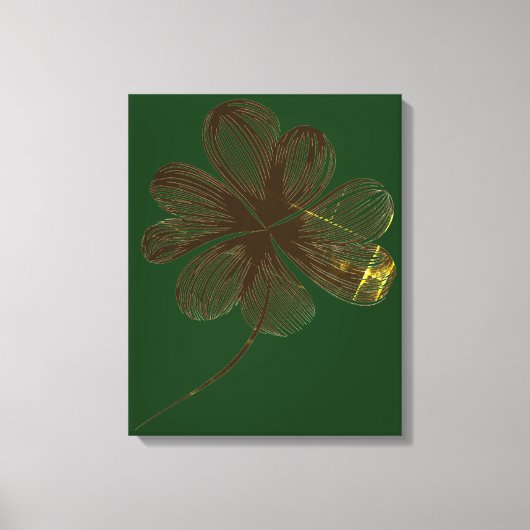 Floral Wall Art | Four-Leaf Clover キャンバスプリント (正面)