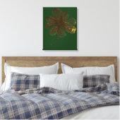 Floral Wall Art | Four-Leaf Clover キャンバスプリント (インサイチュ (寝室))