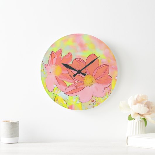 Floral Wall Clock ラージ壁時計 (ホーム)