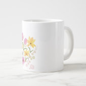Floral Watercolor Artistic Flower Coffee Mug ジャンボコーヒーマグカップ (正面右)