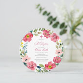 Floral Watercolor Baptism  招待状 (スタンド正面)