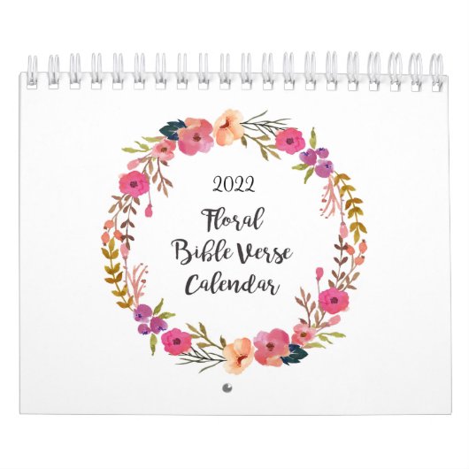Floral Watercolor Bible Verse Calendar カレンダー (カバー)