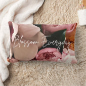 Floral Watercolor Botanical Pillow ランバークッション (ブランケット)