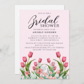 Floral Watercolor Bridal Shower 招待状 (正面/裏面)