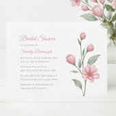 Floral Watercolor Dusty Rose Sage Bridal Showers 招待状