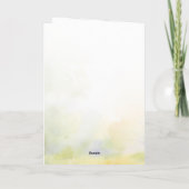 Floral Watercolor Easter Bunny Spring Holiday シーズンカード (裏面)