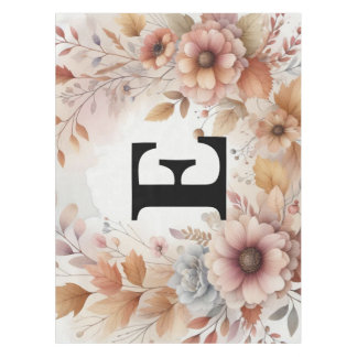 Floral watercolor in soft pastel colors  テーブルクロス