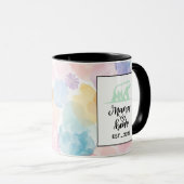 Floral Watercolor Mama Bear Mug Art マグカップ (正面右)
