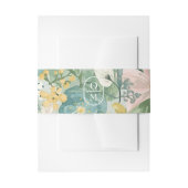 Floral Watercolor Monogram Wedding Invitation  招待状ベリーバンド (正面例)