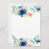 Floral Watercolor Mosque ramadan Iftar Invitation 招待状 (裏面)